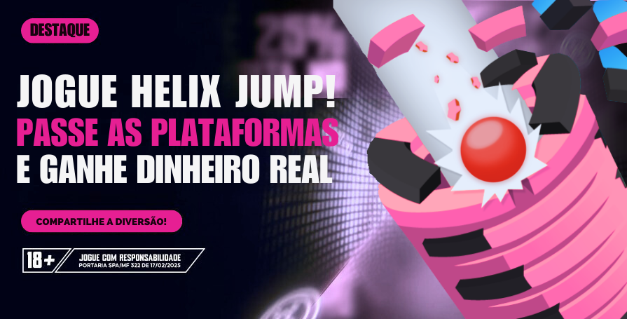 Jogue Helix Jump! Passe as plataformas e ganhe dinheiro real. Jogue com responsabilidade.